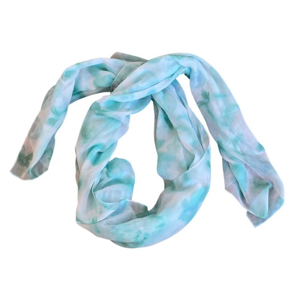 Woman’s Multi Color Silky Scarf - Picture 2 of 3